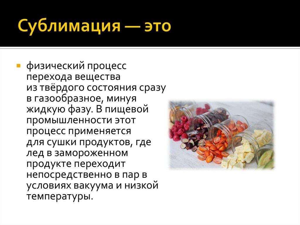 Сублимация — это