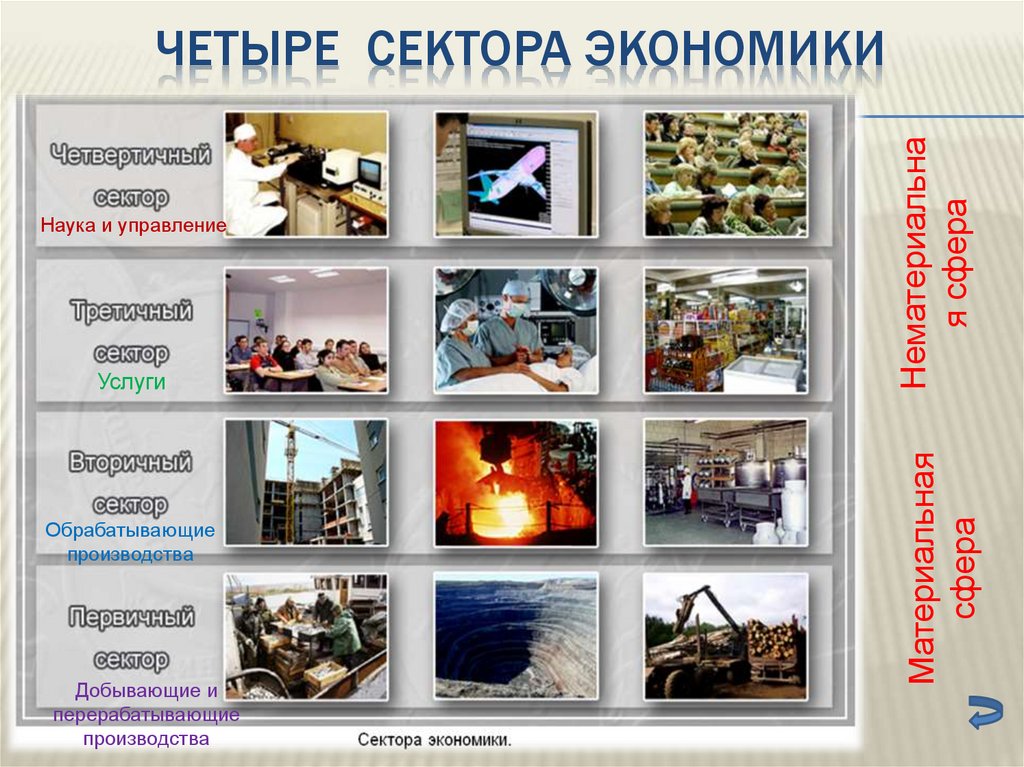 Четыре сектора экономики