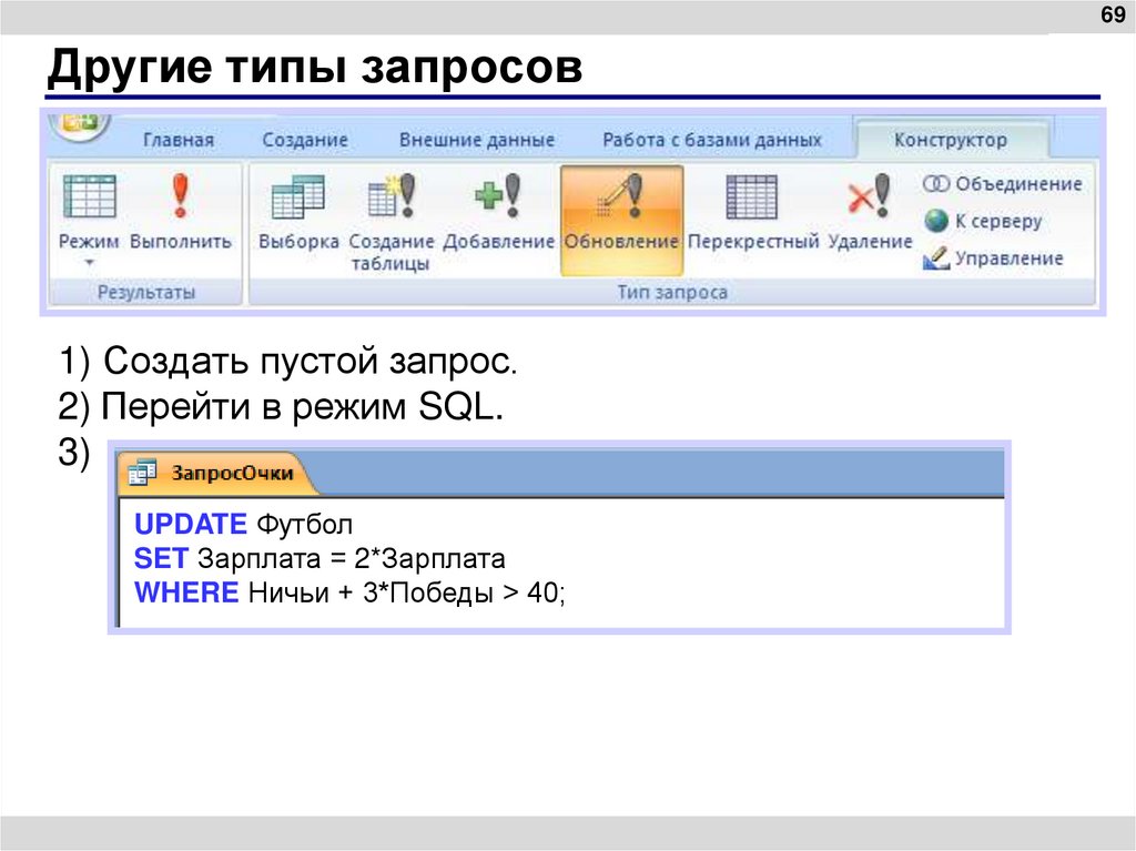 Другие типы запросов