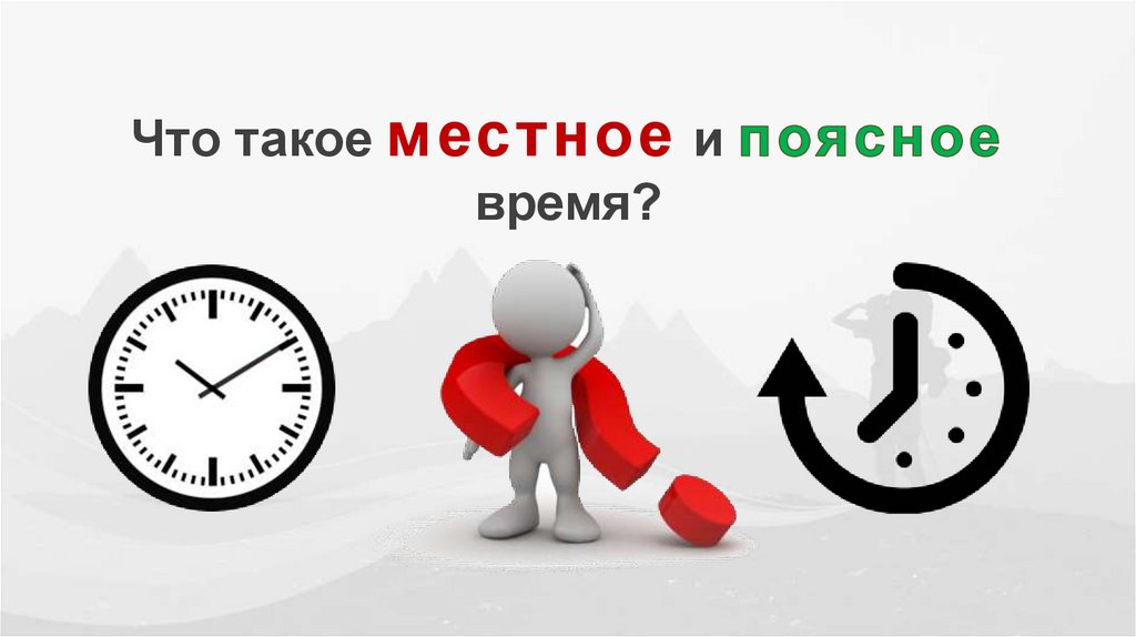 Что такое местное и поясное время?