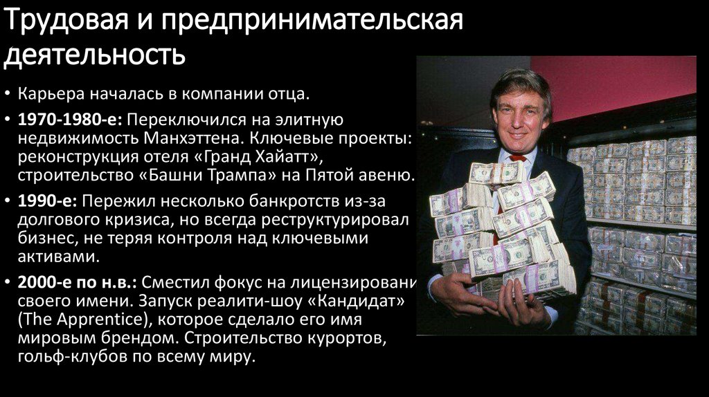 Трудовая и предпринимательская деятельность