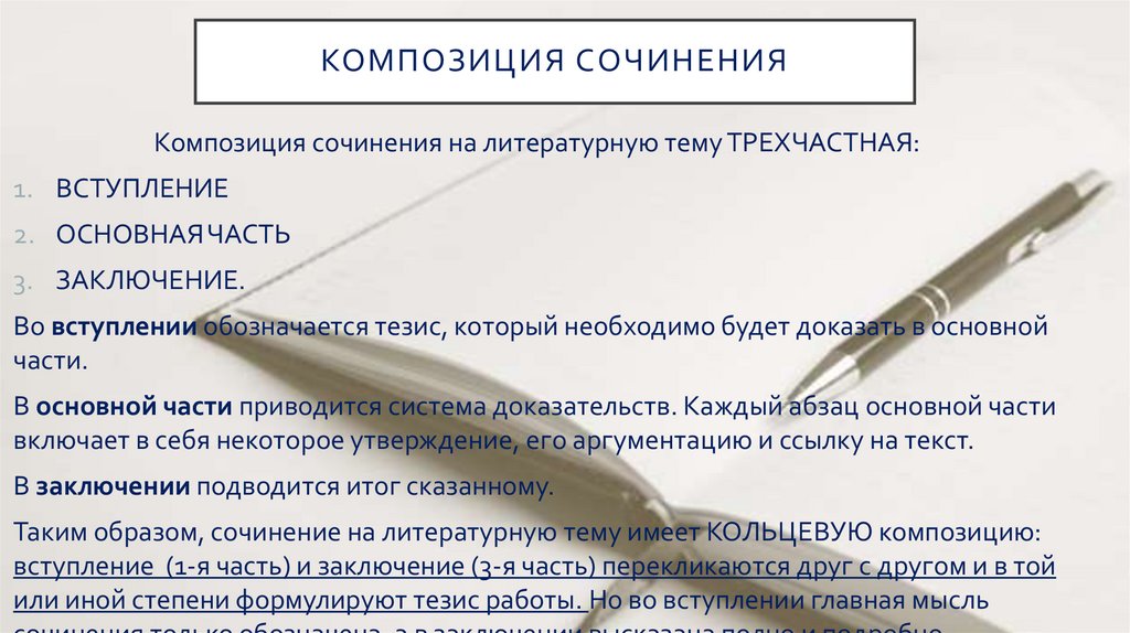 Композиция сочинения