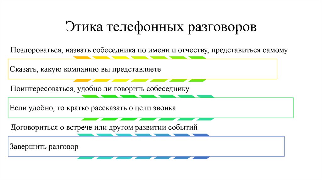 Этика телефонных разговоров