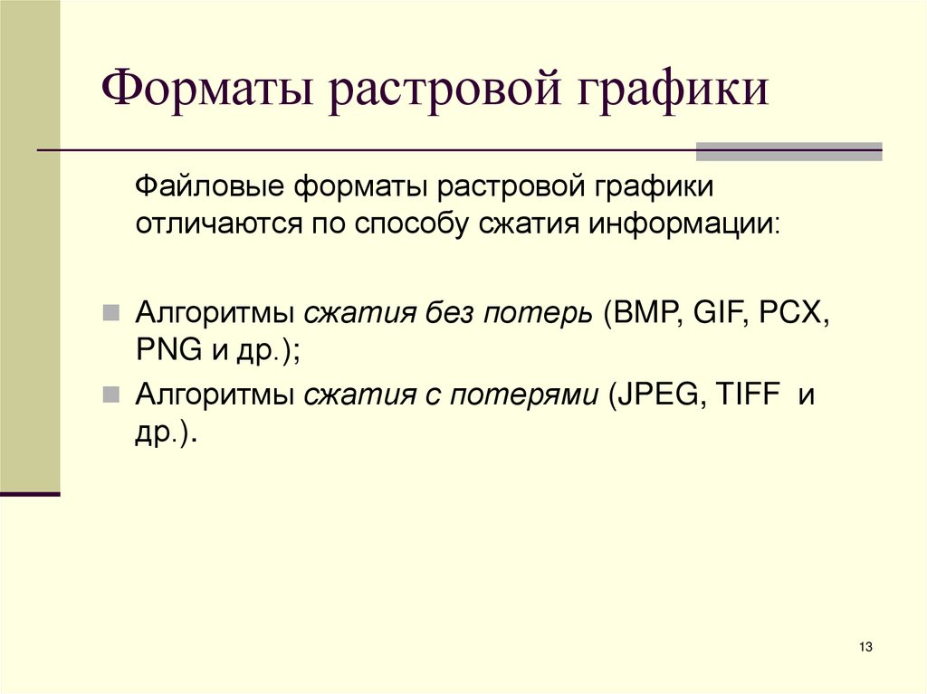 Форматы растровой графики