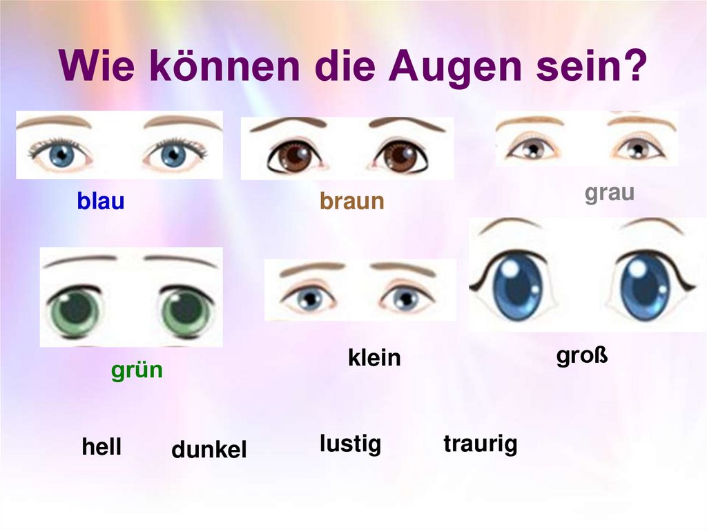 Wie können die Augen sein?