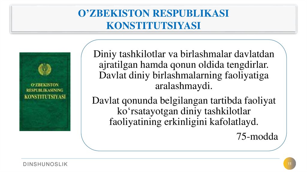 O’ZBEKISTON RESPUBLIKASI KONSTITUTSIYASI