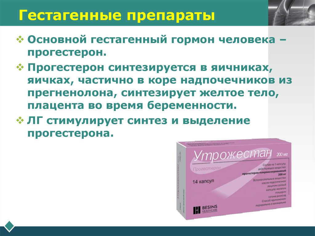 Гестагенные препараты