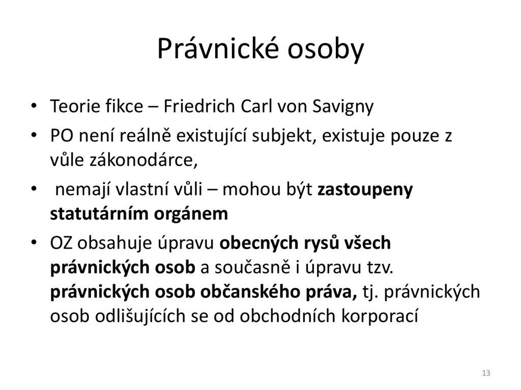 Právnické osoby