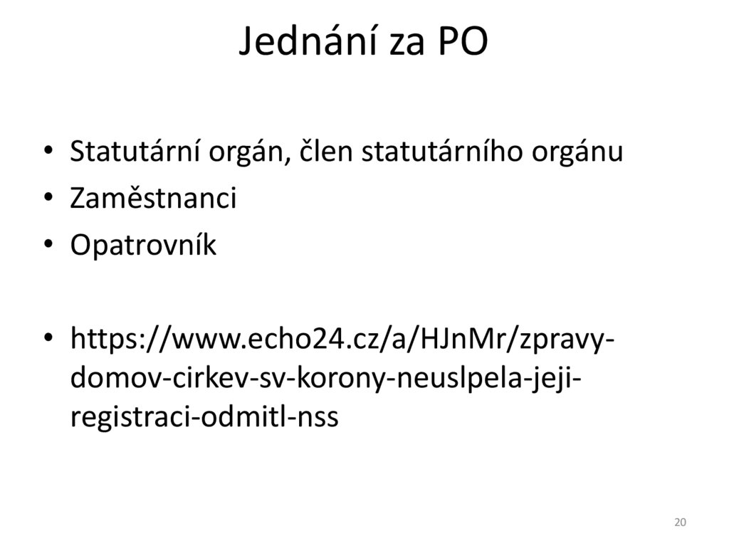 Jednání za PO