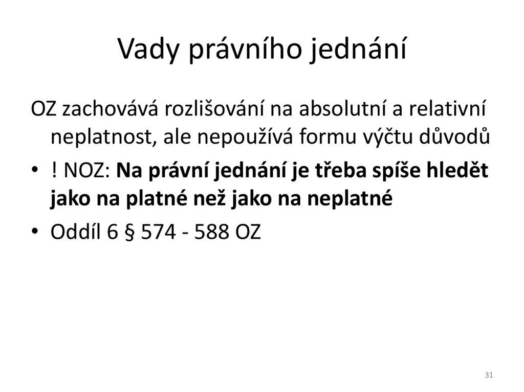 Vady právního jednání