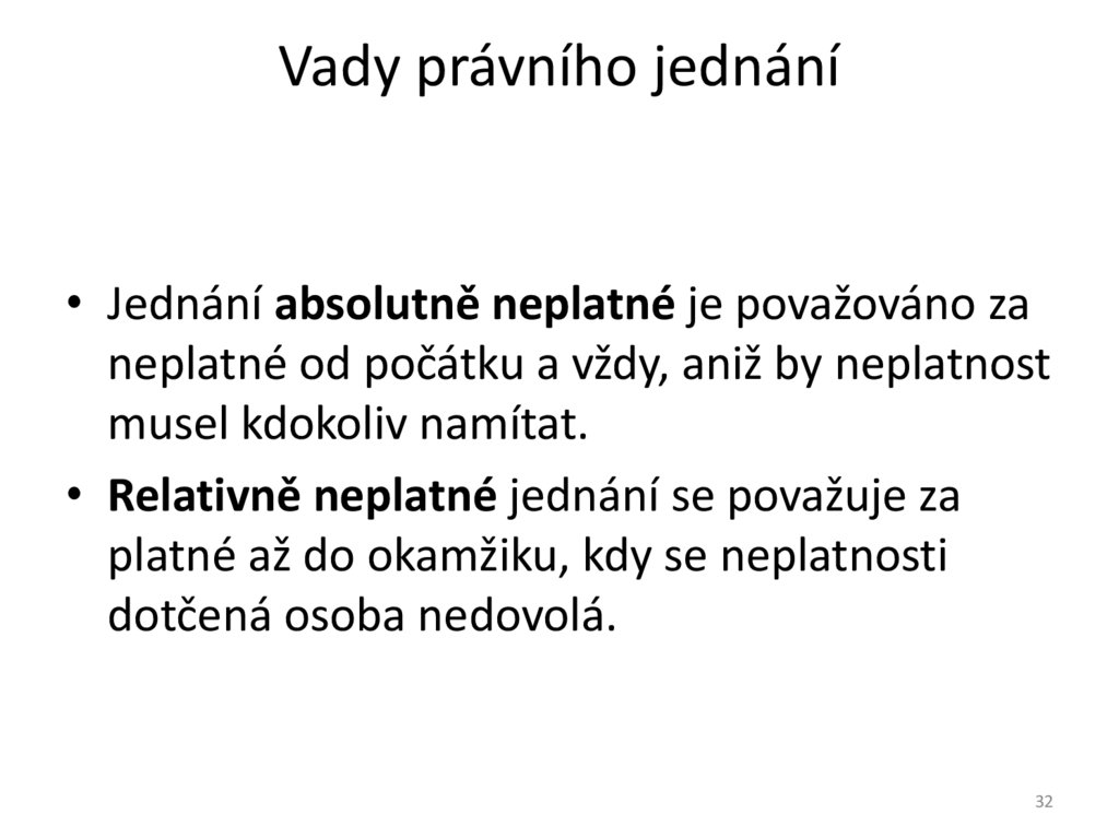 Vady právního jednání