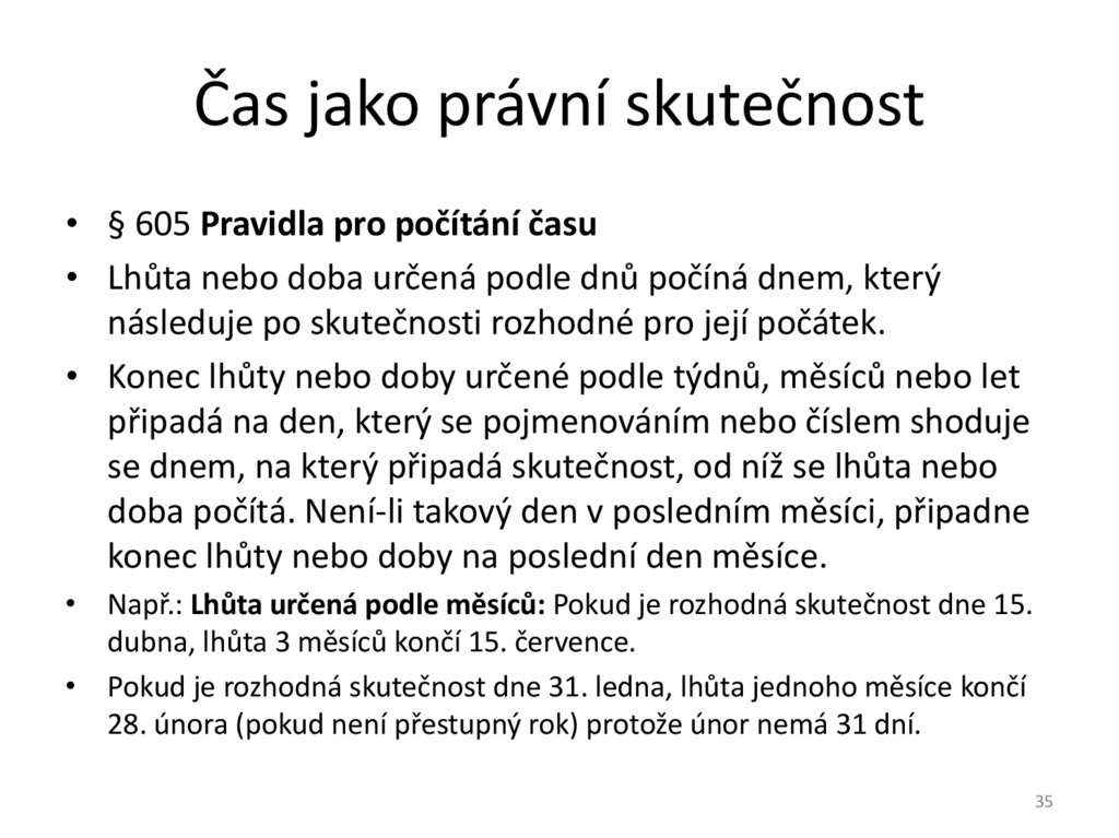 Čas jako právní skutečnost