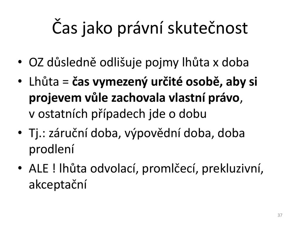 Čas jako právní skutečnost