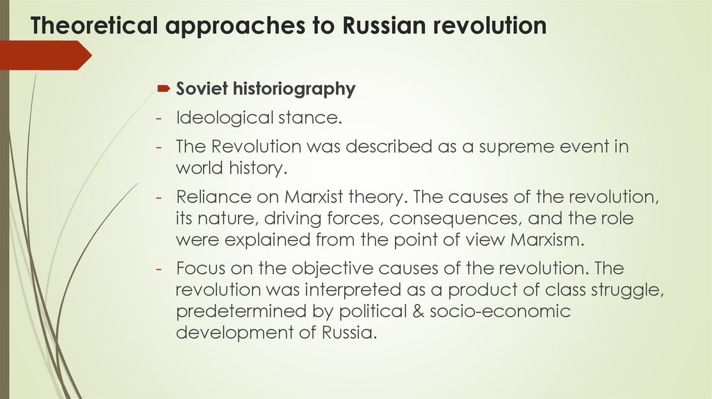 Theoretical approaches to Russian revolution