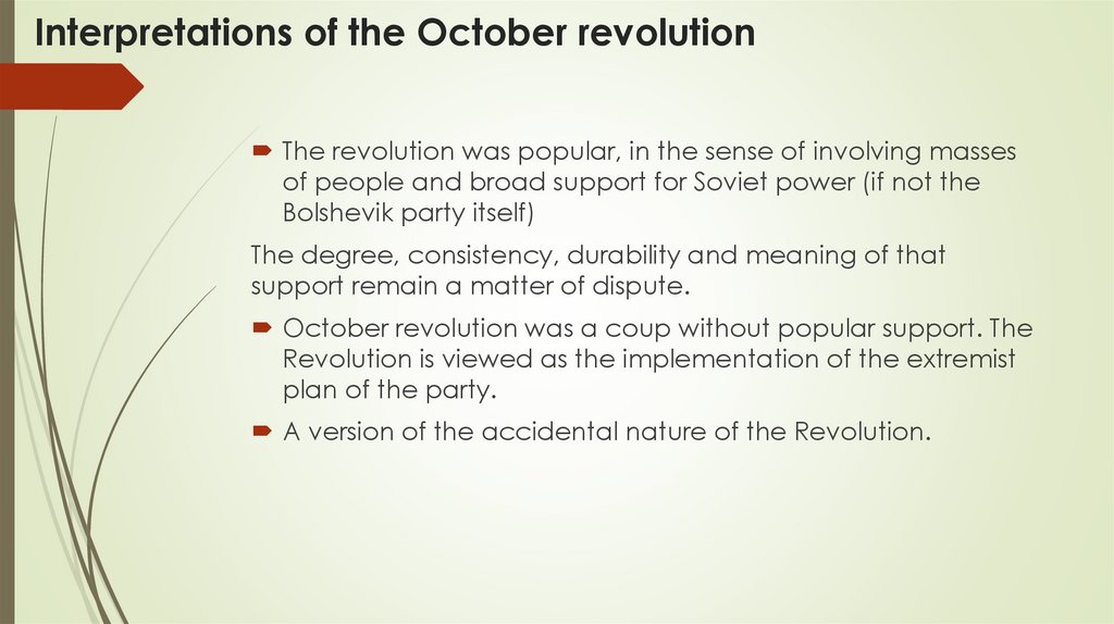 Interpretations of the October revolution