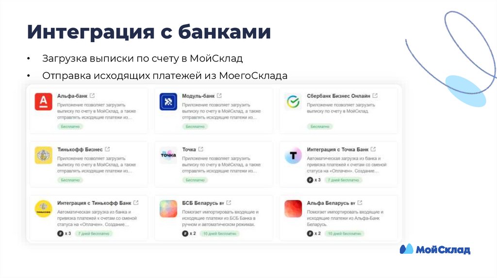 Интеграция с банками