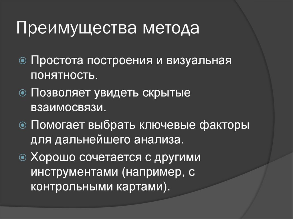 Преимущества метода