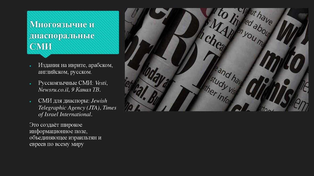 Многоязычие и диаспоральные СМИ