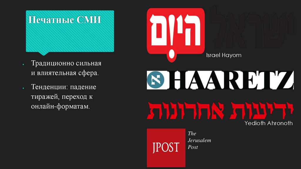 Печатные СМИ