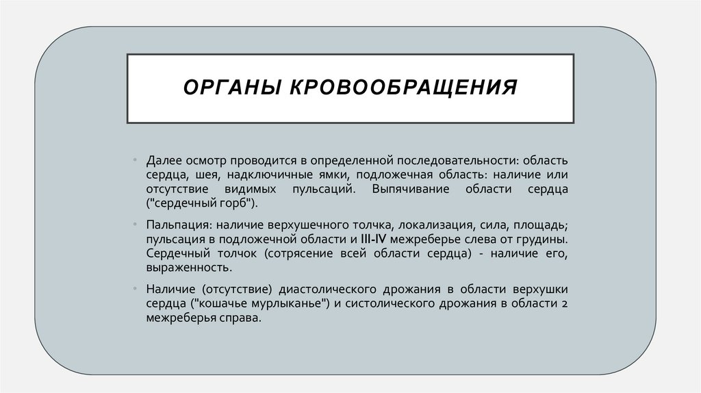 Органы кровообращения