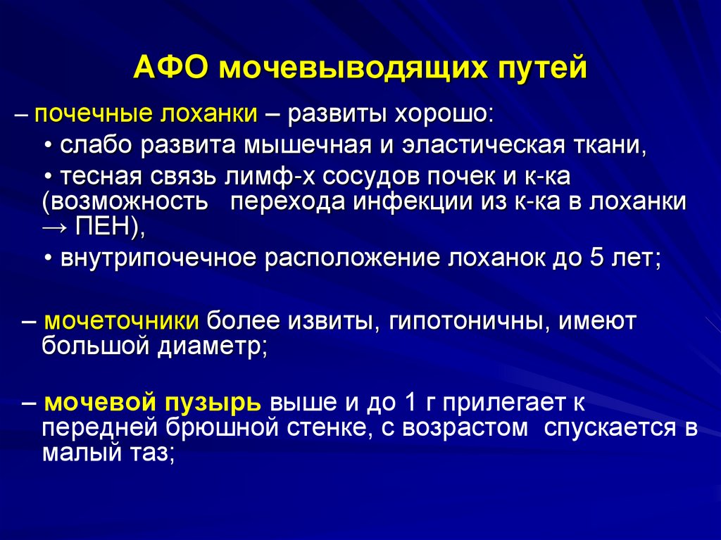 АФО мочевыводящих путей