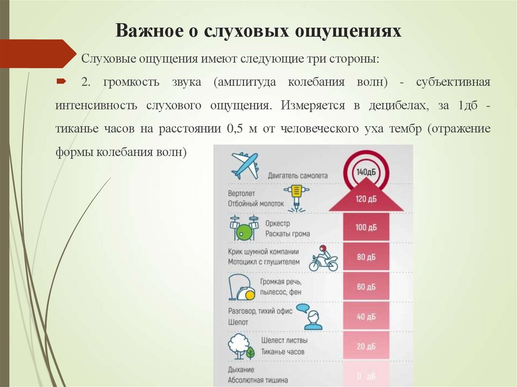 Важное о слуховых ощущениях