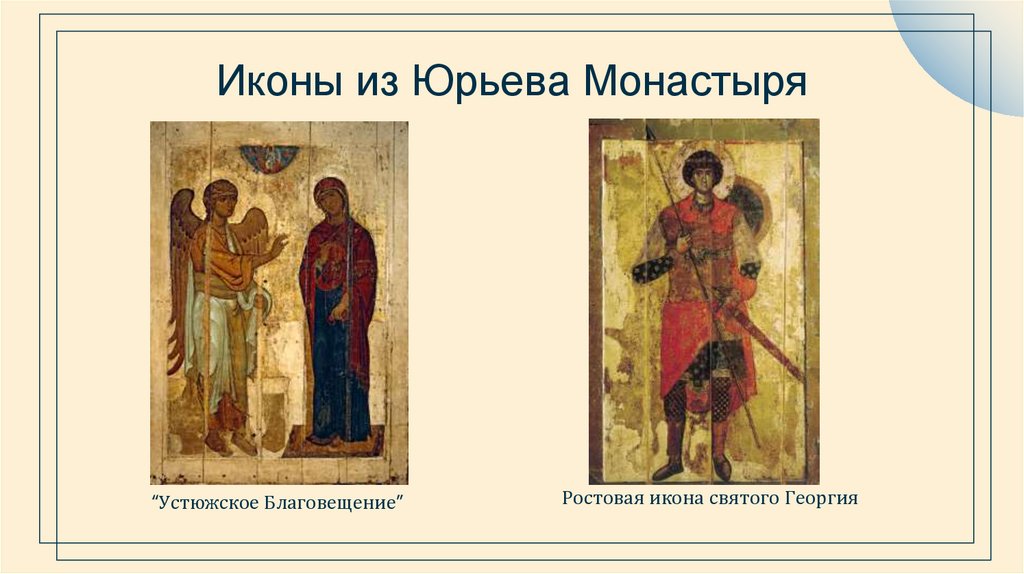 Иконы из Юрьева Монастыря
