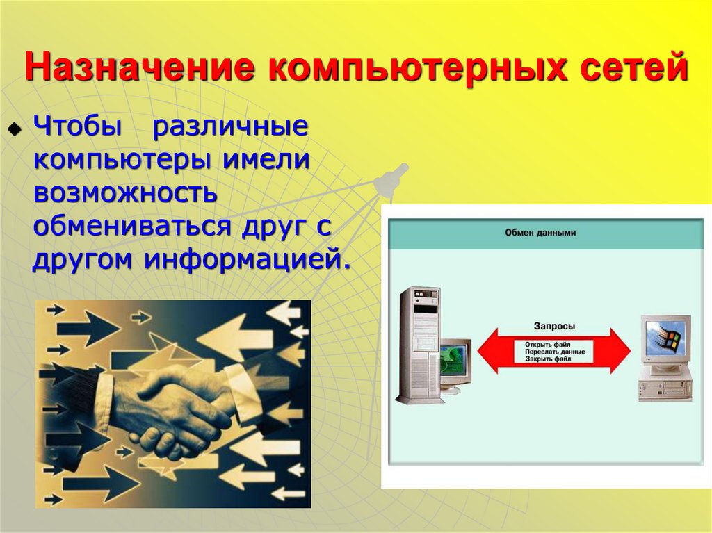 Назначение компьютерных сетей