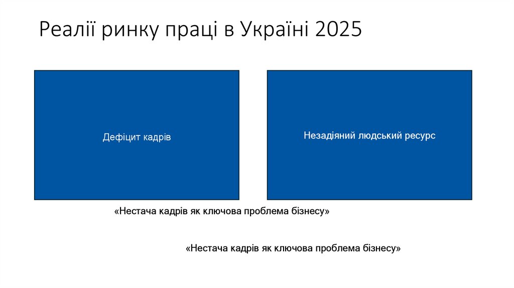 Реалії ринку праці в Україні 2025
