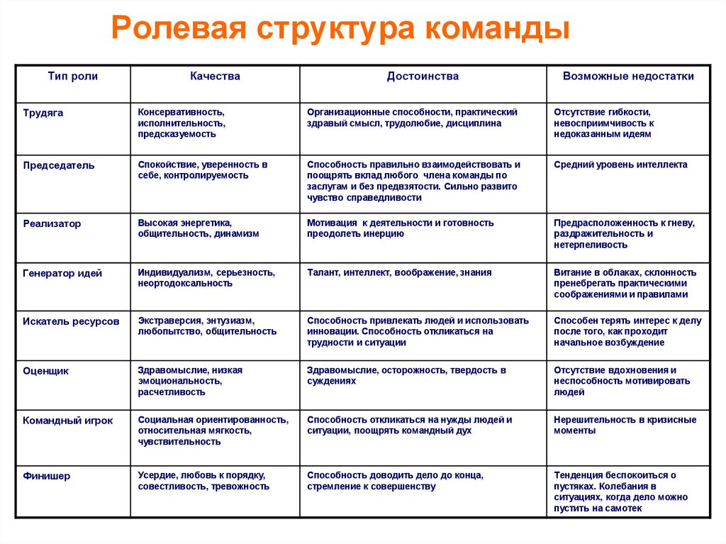 Ролевая структура команды