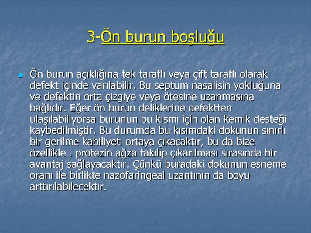 3-Ön burun boşluğu