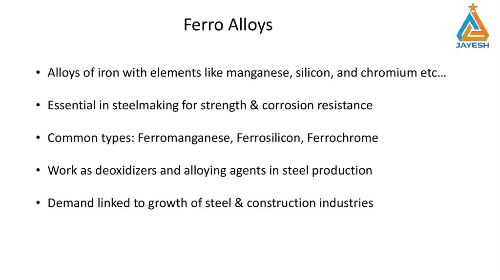 Ferro Alloys