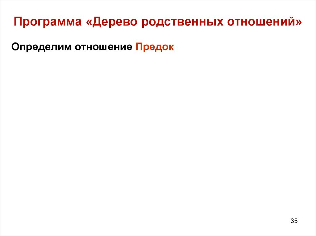Программа «Дерево родственных отношений»
