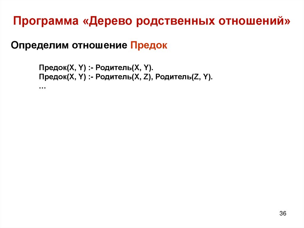 Программа «Дерево родственных отношений»