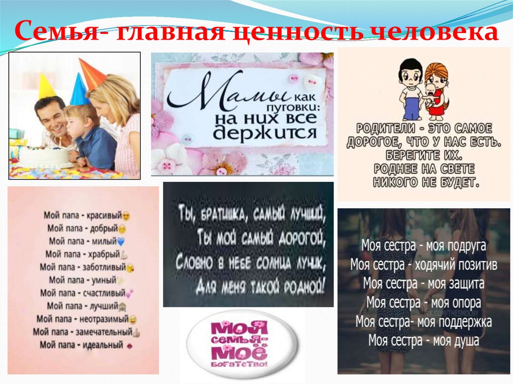 Семья- главная ценность человека
