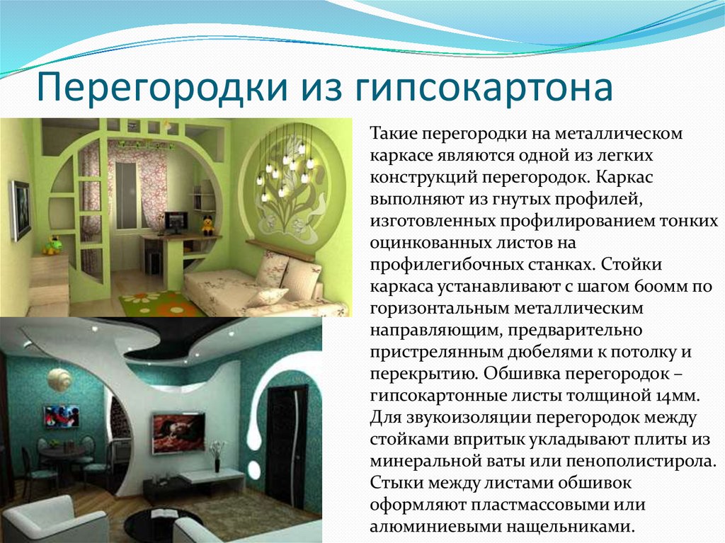 Перегородки из гипсокартона