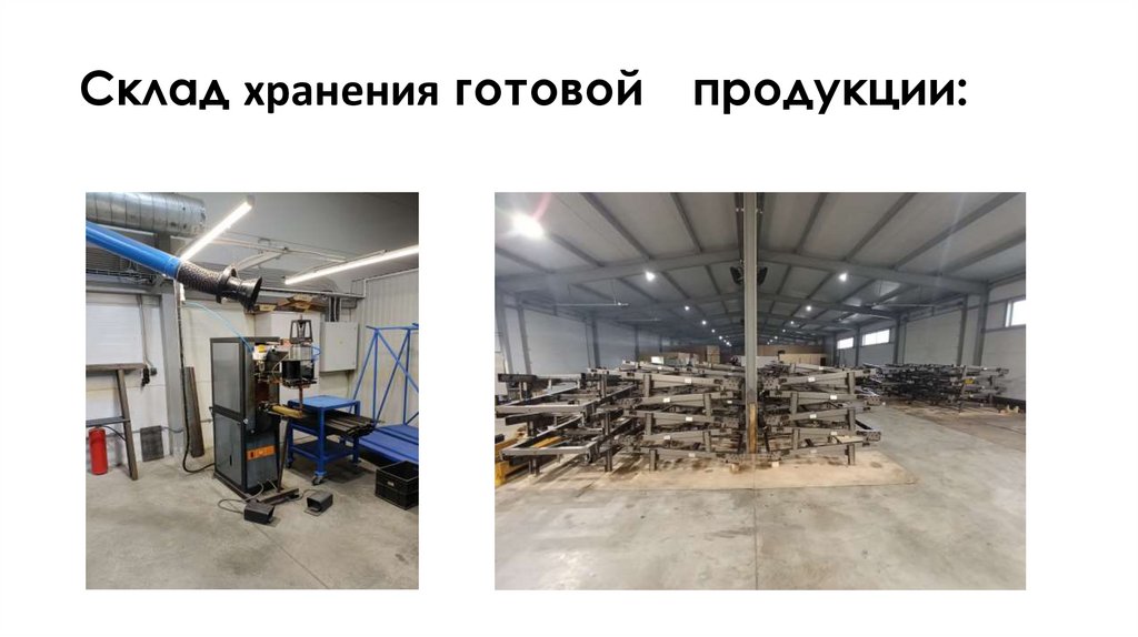Склад хранения готовой продукции: