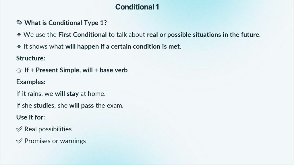 Conditional 1