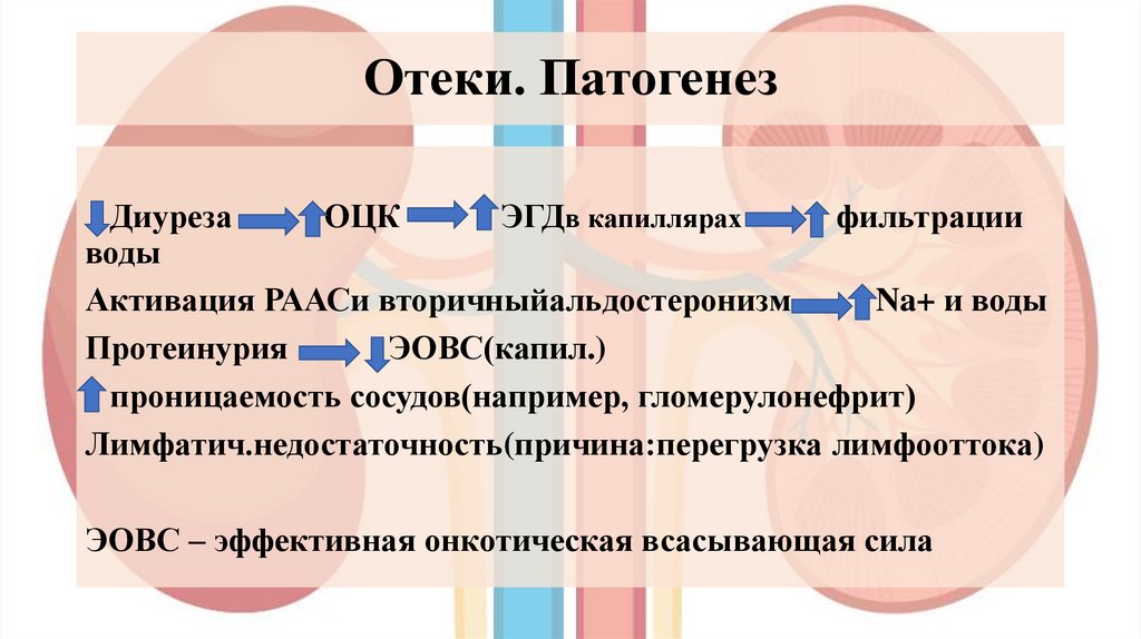 Отеки. Патогенез