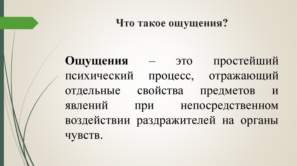 Что такое ощущения?