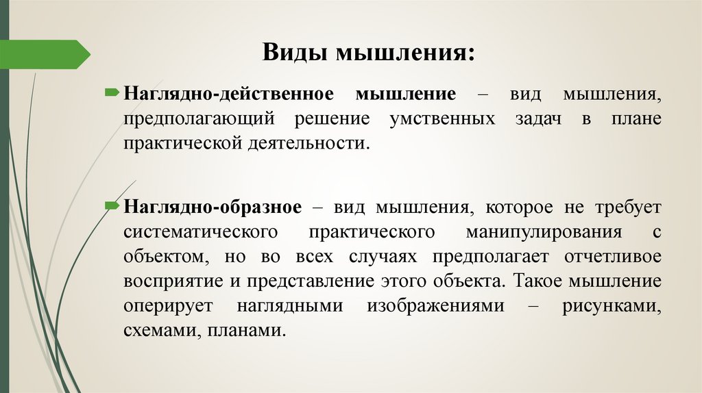Виды мышления: