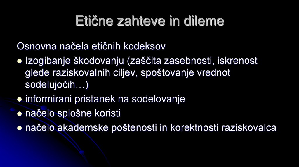 Etične zahteve in dileme