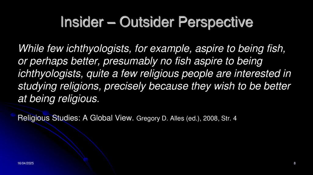 Insider – Outsider Perspective