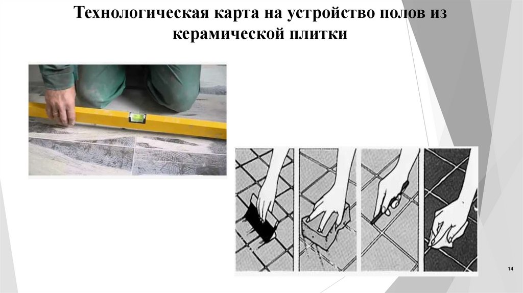 Технологическая карта на устройство полов из керамической плитки