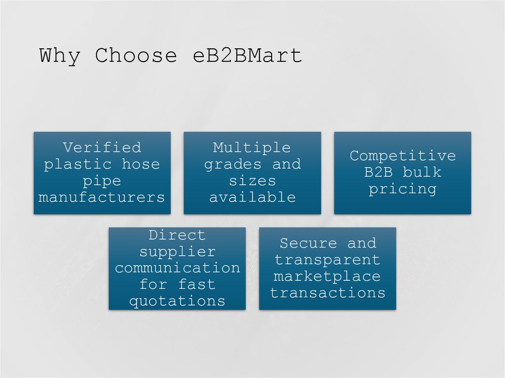 Why Choose eB2BMart