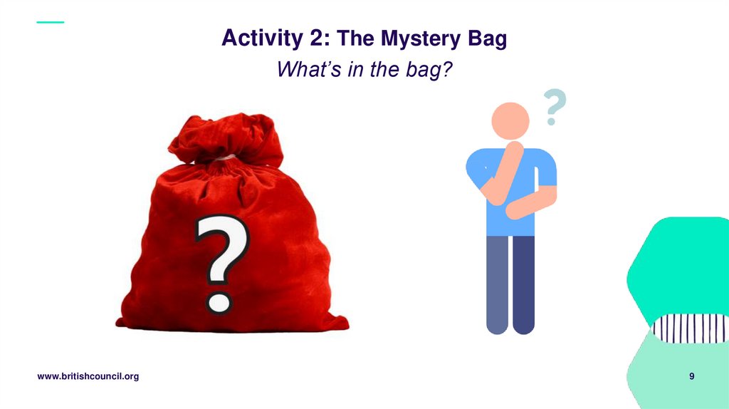 Activity 2: The Mystery Bag What’s in the bag?