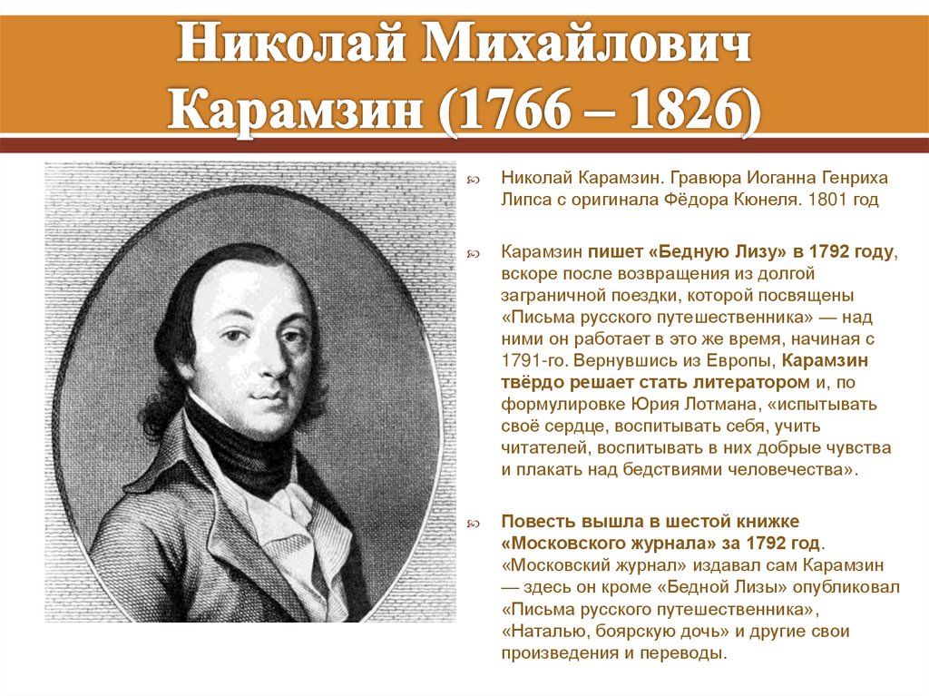 Николай Михайлович Карамзин (1766 – 1826)