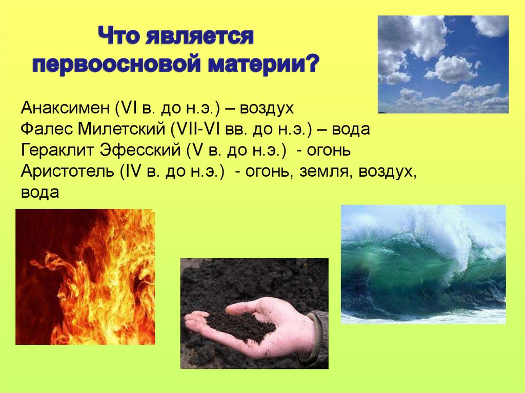 Что является первоосновой материи?