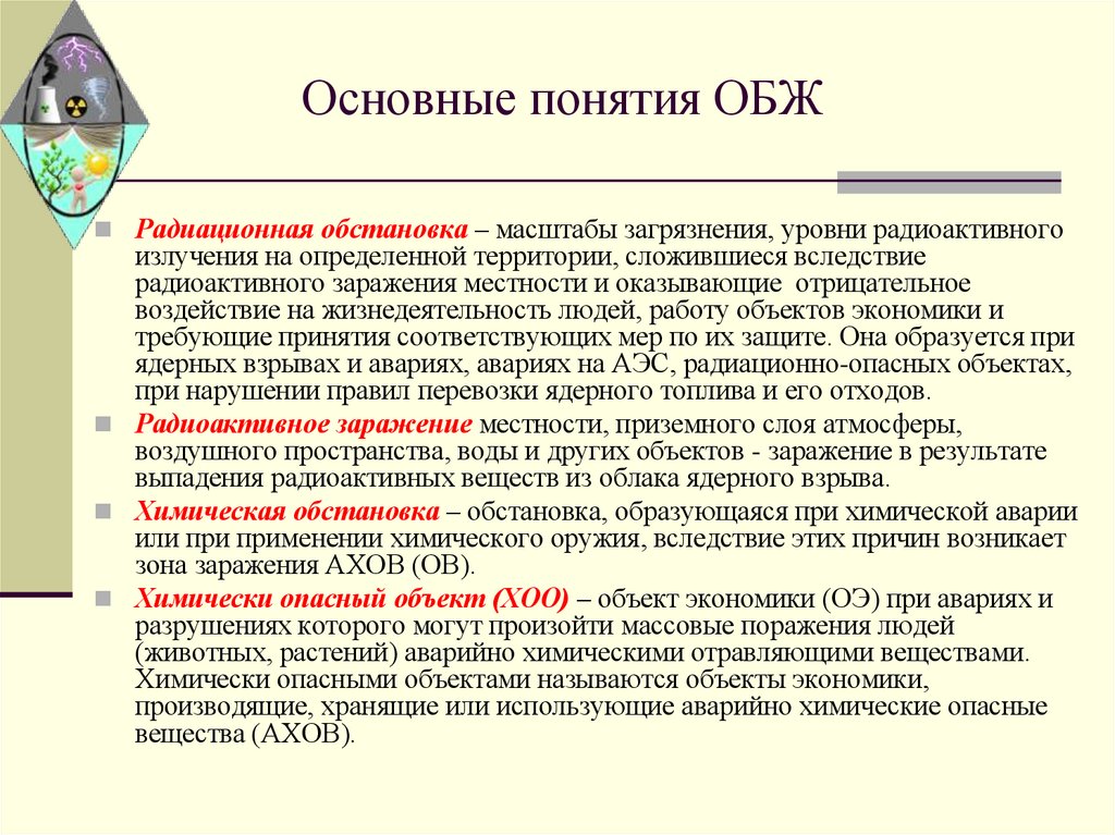 Основные понятия ОБЖ