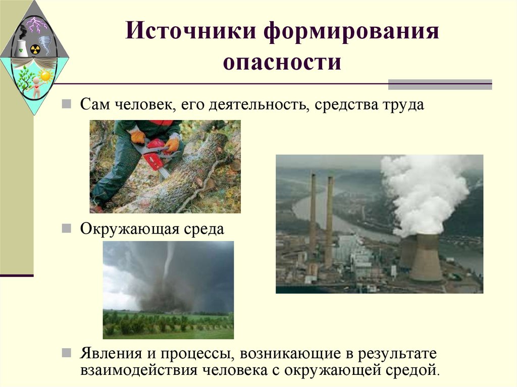Источники формирования опасности
